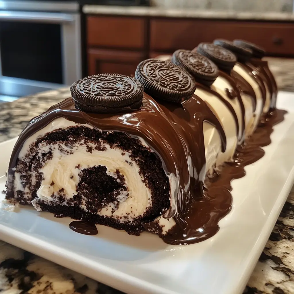 Oreo Cream Chocolate Roll