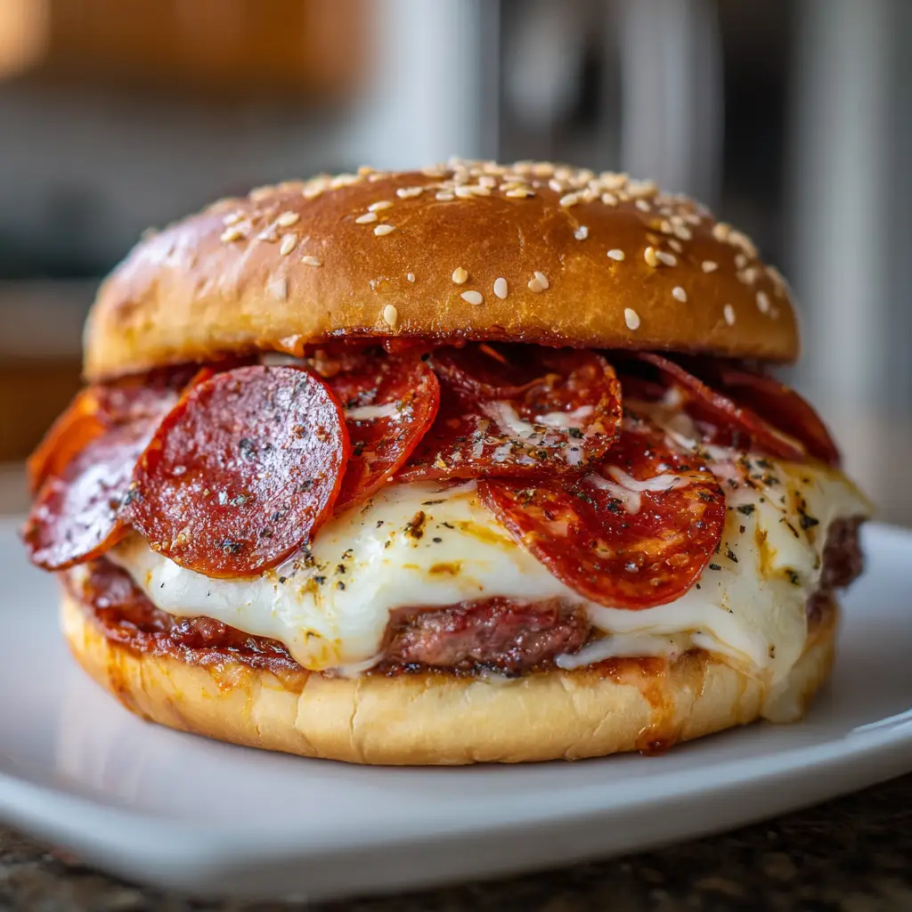 Pepperoni Pizza Burger