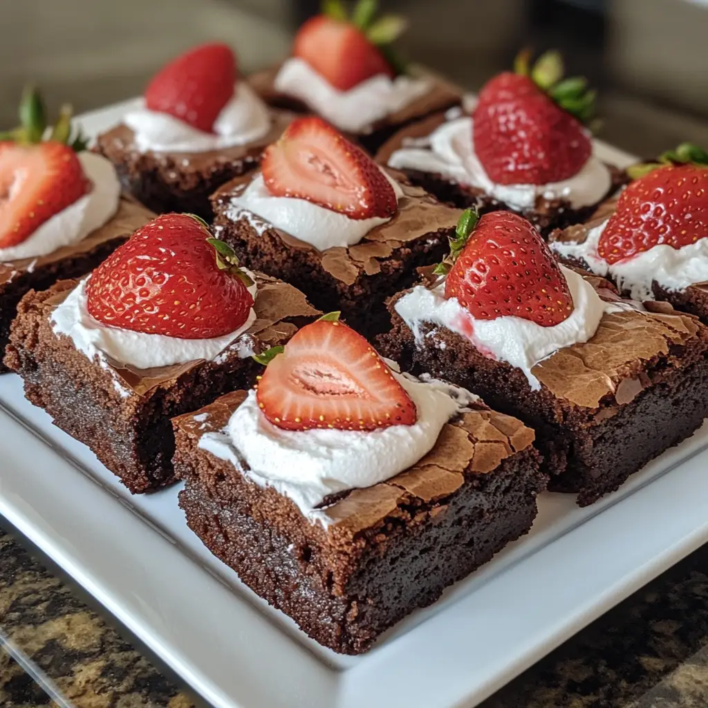 Strawberry Shortcake Brownies