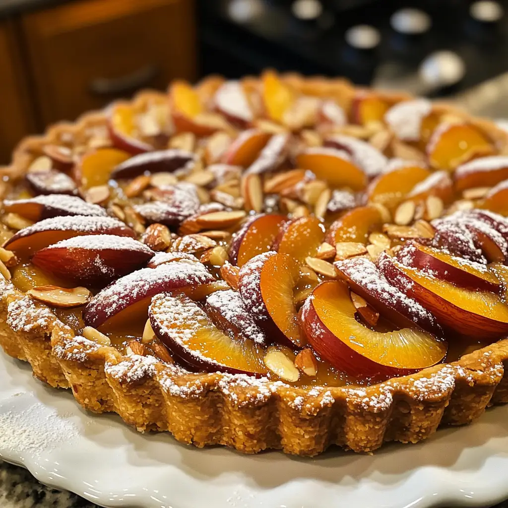 Rustic Nectarine Almond Tart